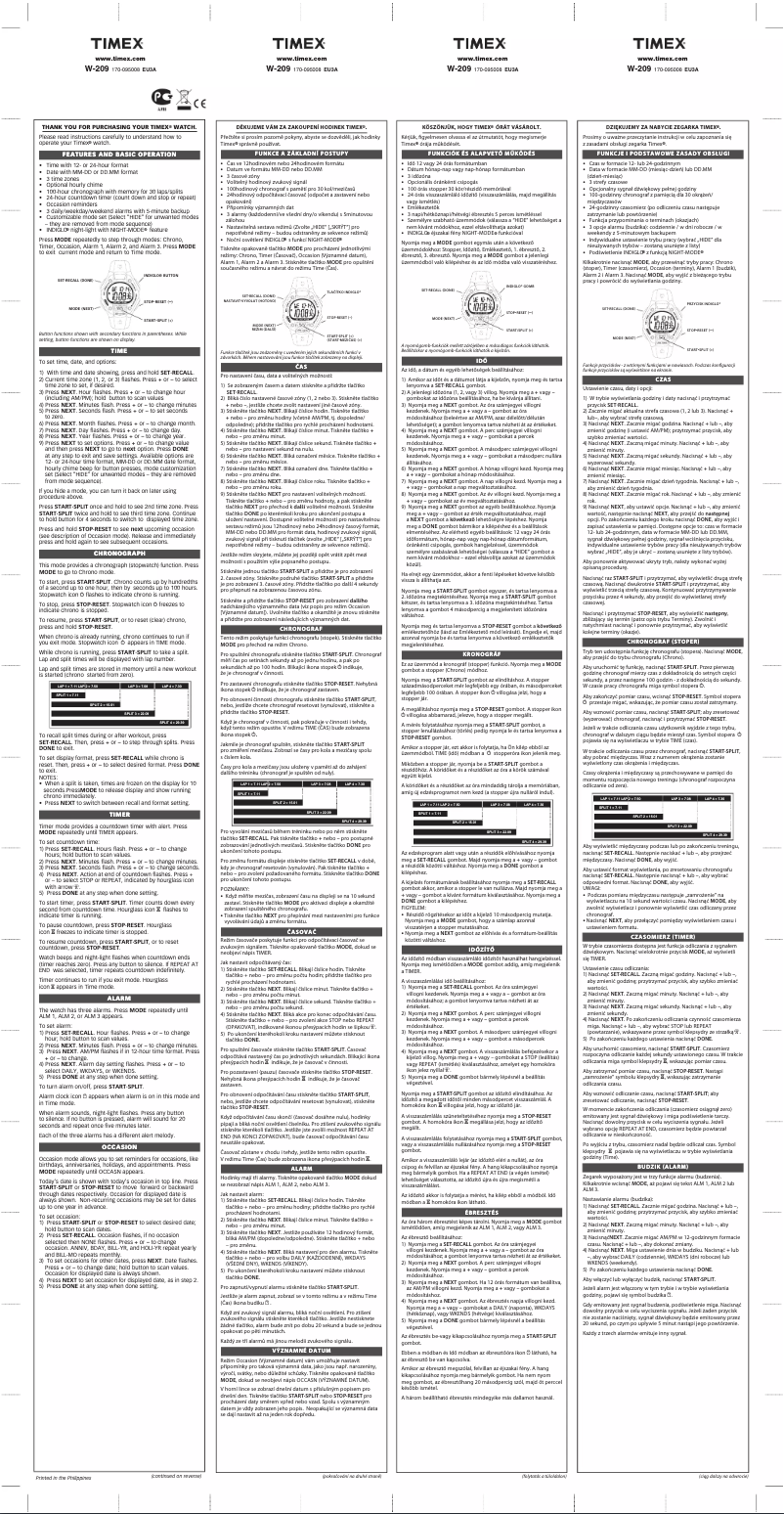 Page 1 de la notice Manuel utilisateur Timex Ironman Rugged T5K790