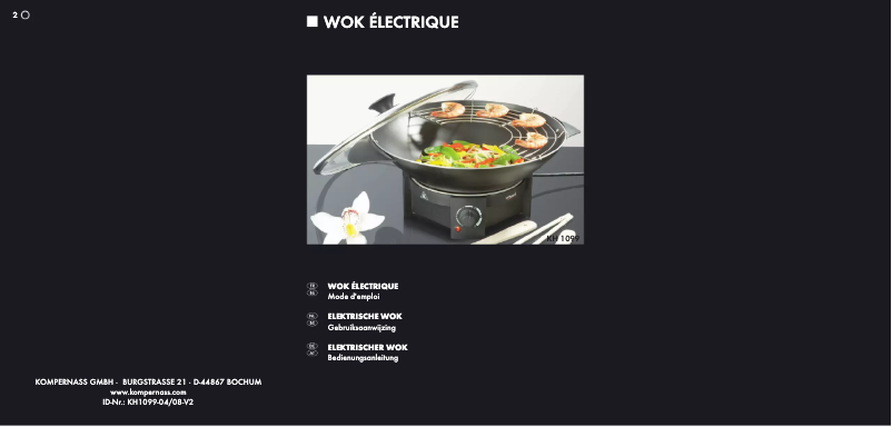 Page 1 of the manual User Manual Bifinett KH 1099