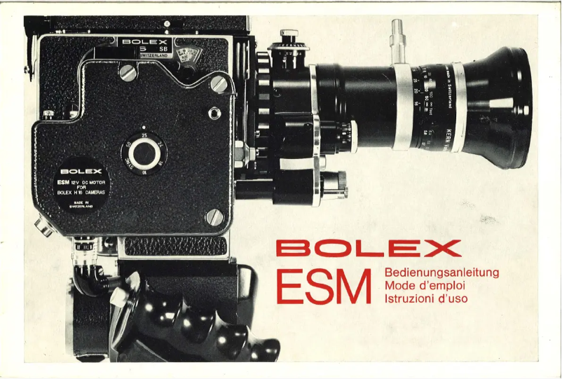Page 1 de la notice Manuel utilisateur Bolex ESM