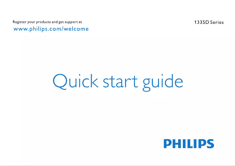 Page 1 of the manual User Manual Philips 32PFL1335D