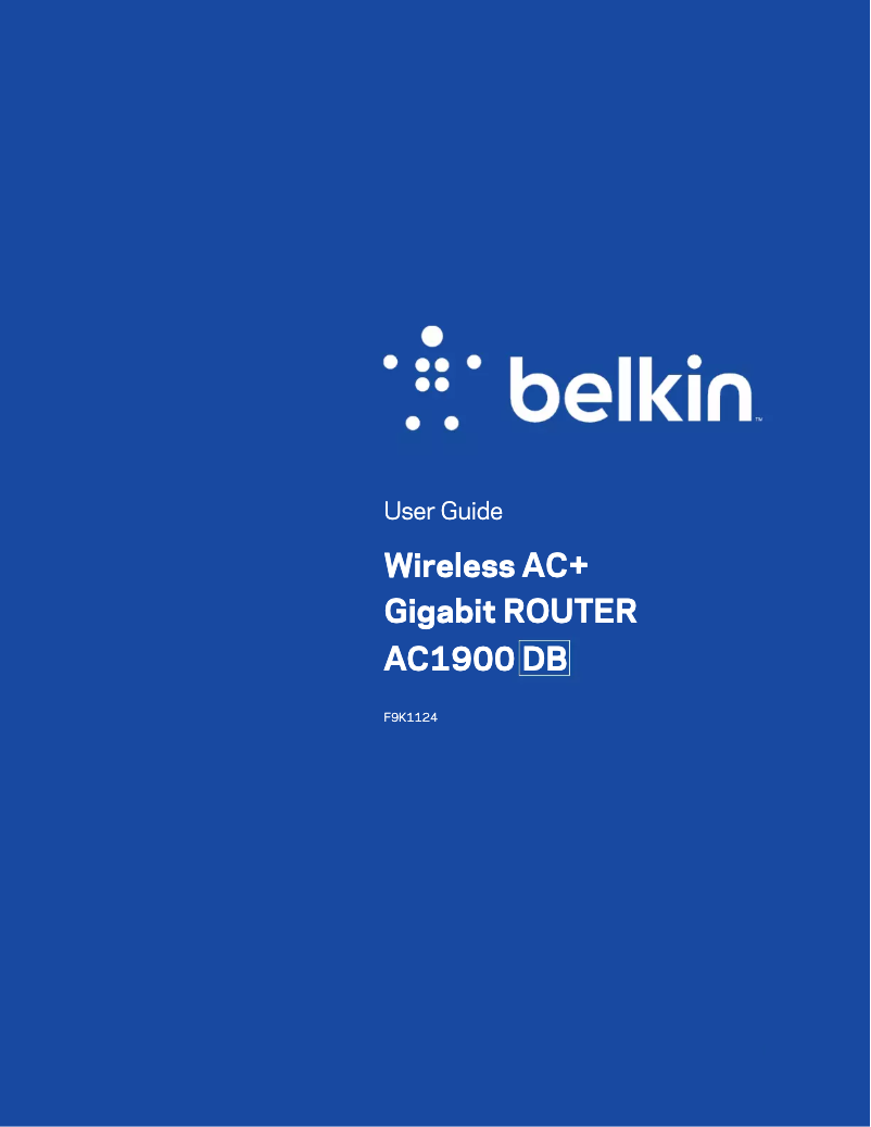 Page 1 de la notice Manuel utilisateur Linksys F9K1124