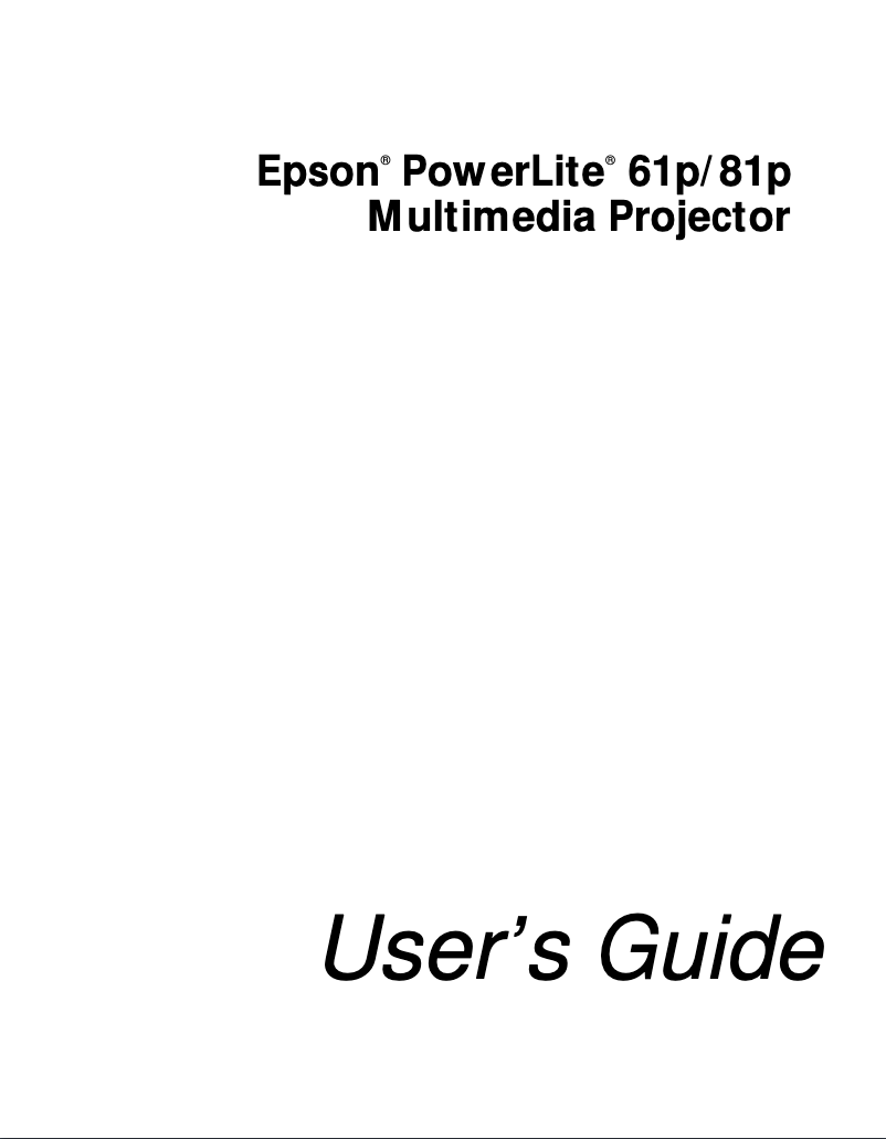 Página 1 del manual Manual de usuario Epson PowerLite 61p