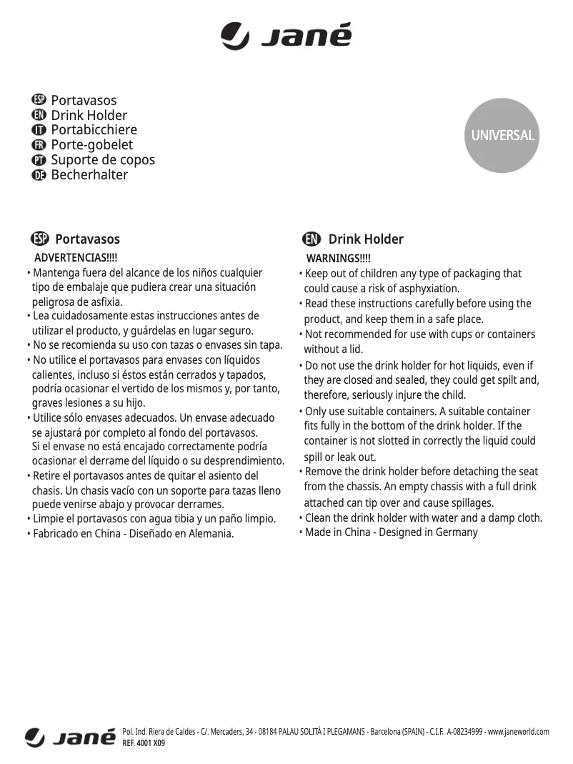 Página 1 del manual Manual de usuario Jane Liquid