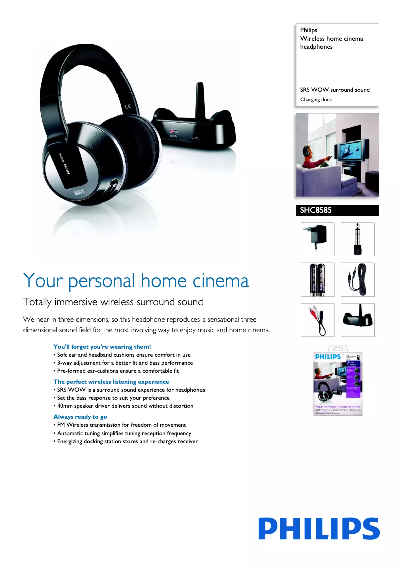 Page n°1 - Fiche technique Philips SHC8585