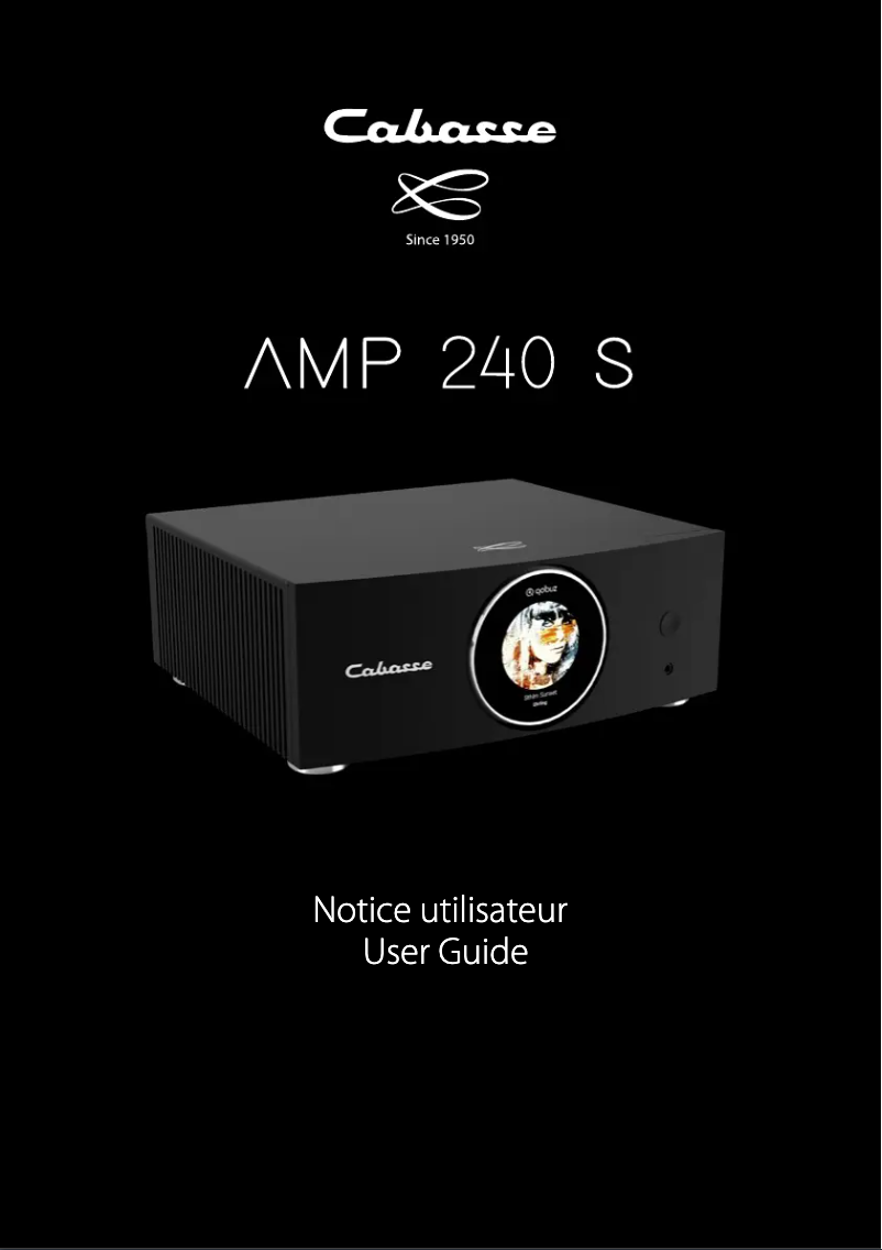 Page 1 of the manual User Manual Cabasse AMP 240 S