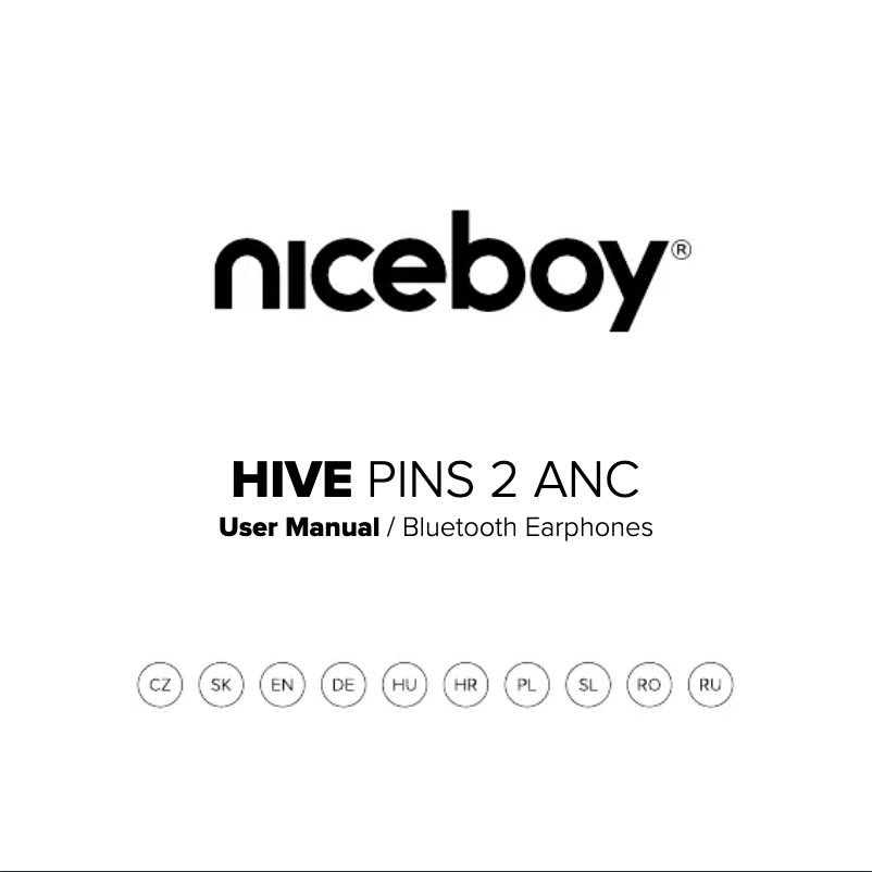 Page 1 de la notice Manuel utilisateur Niceboy HIVE Pins 2 ANC
