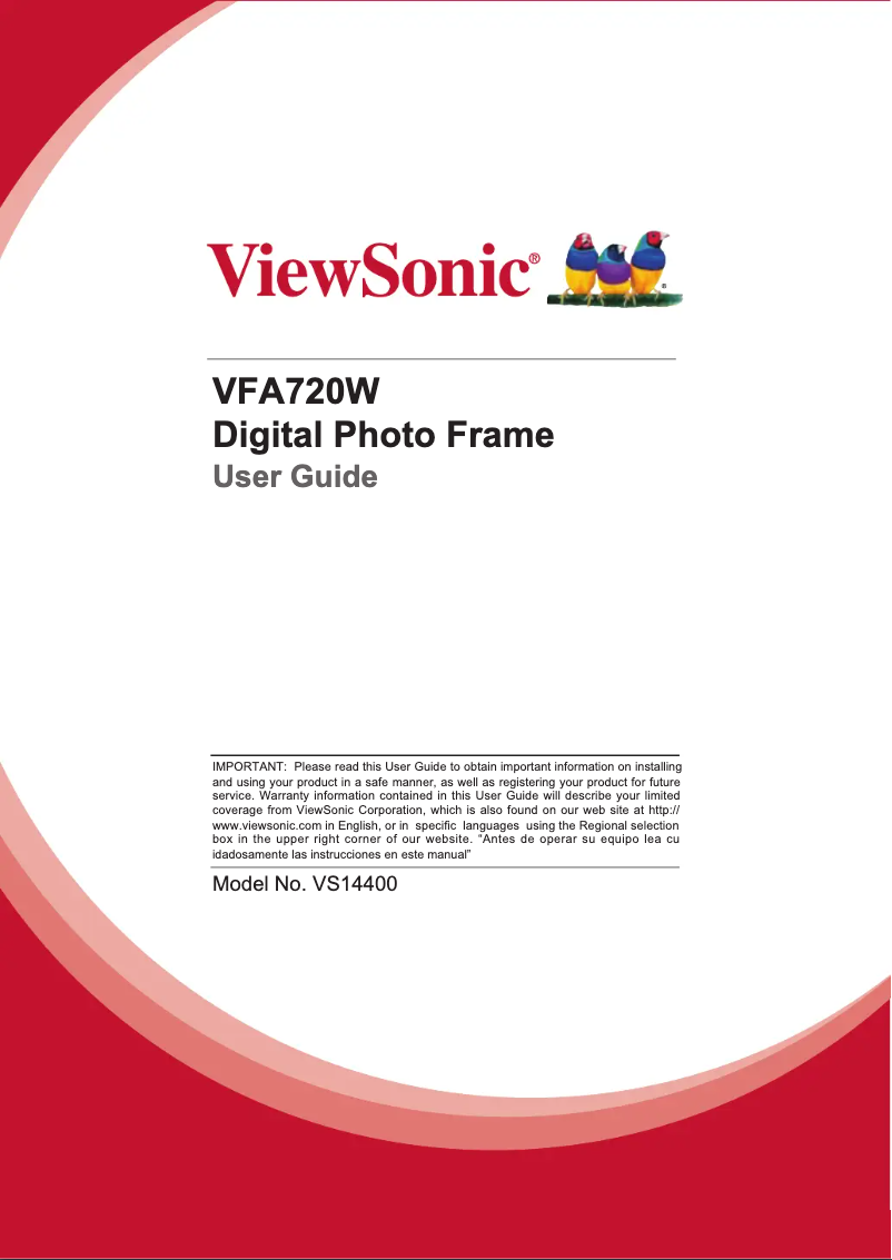 Página 1 del manual Manual de usuario Viewsonic VFA720w-50
