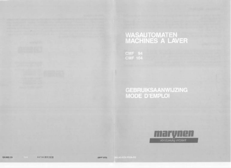 Page 1 de la notice Manuel utilisateur Marynen CMF 94