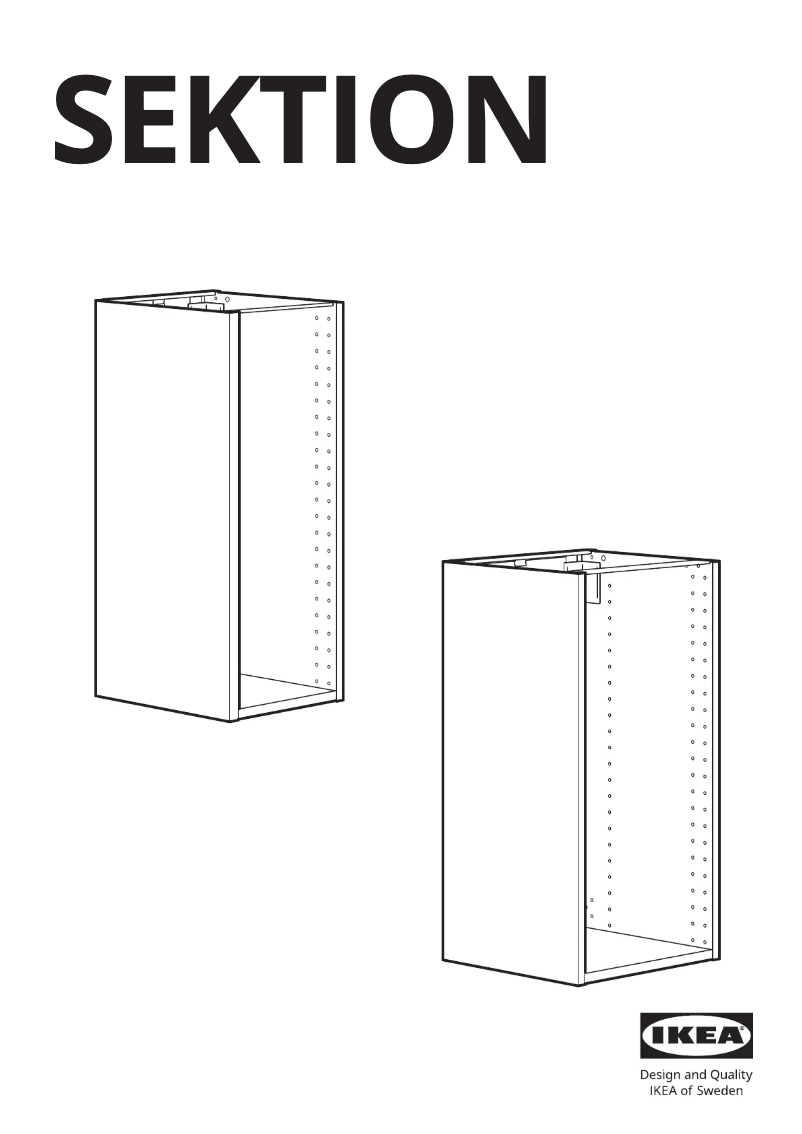 Page 1 de la notice Manuel utilisateur Ikea SEKTION 902.653.93