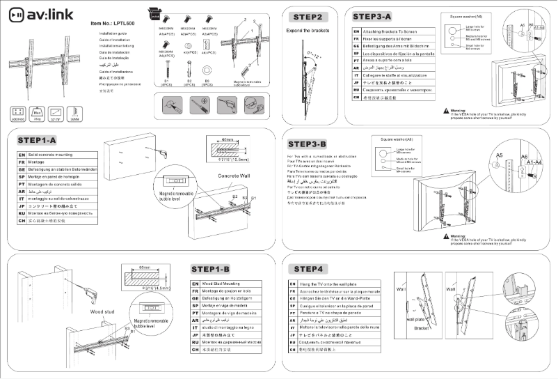 Página 1 del manual Manual de usuario AV:link LPTL600