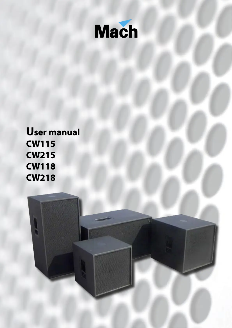 Página 1 del manual Manual de usuario Martin Mach CW218