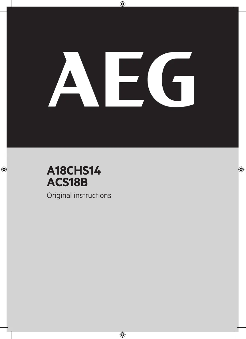 Page 1 de la notice Manuel utilisateur AEG A18CHS14