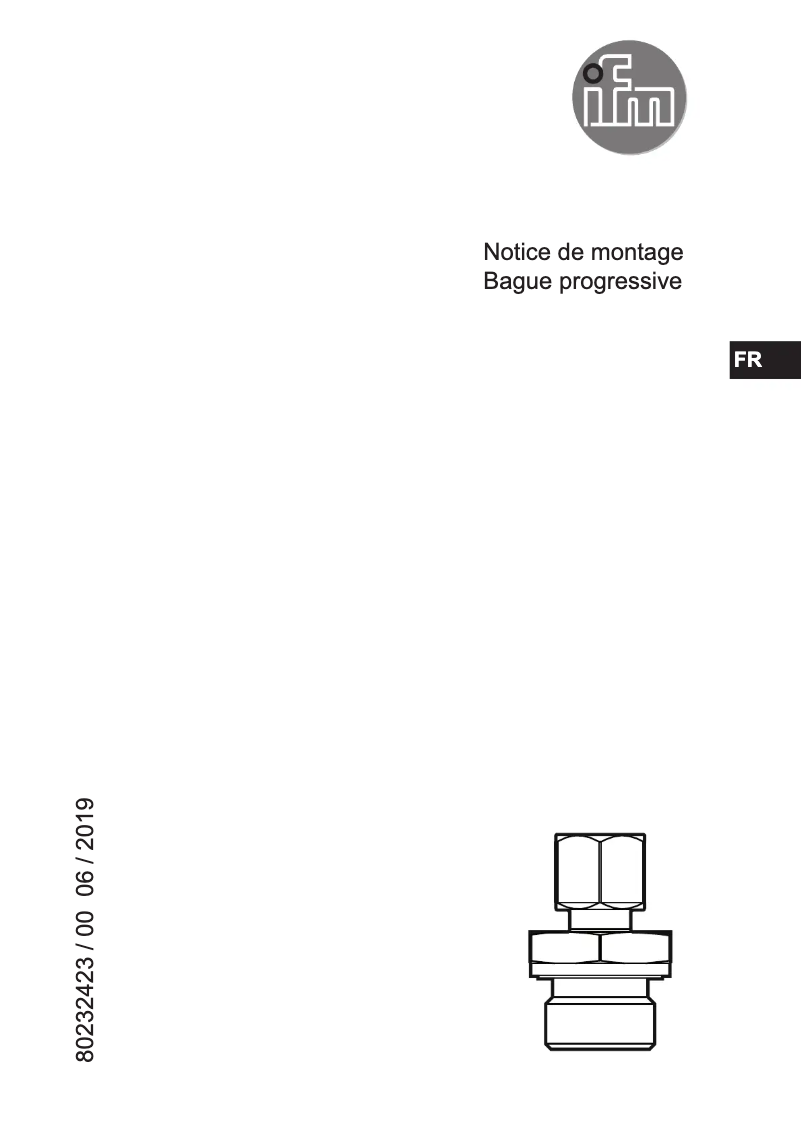 Page 1 de la notice Manuel utilisateur IFM E40259