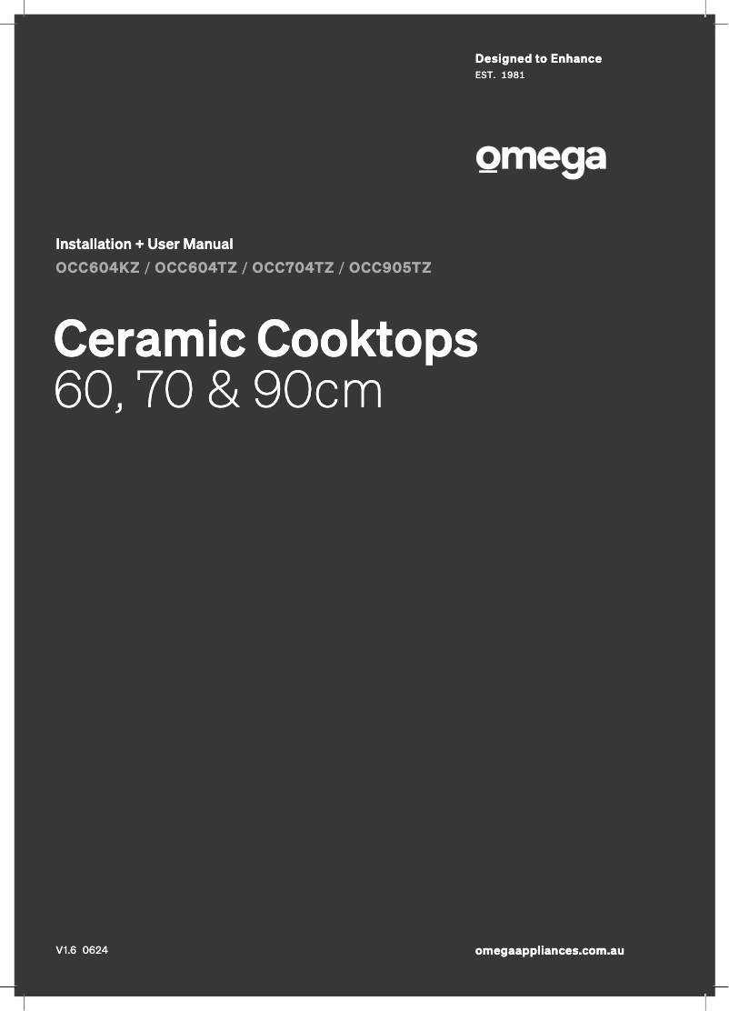 Page 1 de la notice Manuel utilisateur Omega OCC905TZ