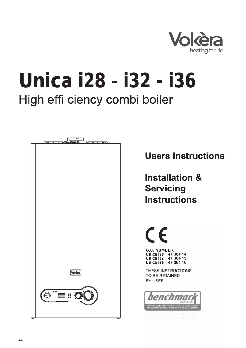 Página 1 del manual Manual de usuario Vokèra Unica i36