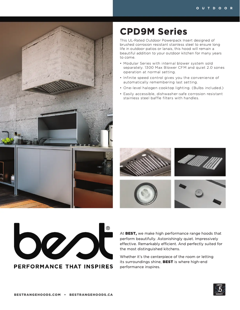 Page 1 de la notice Fiche technique Best CPD9M363SB