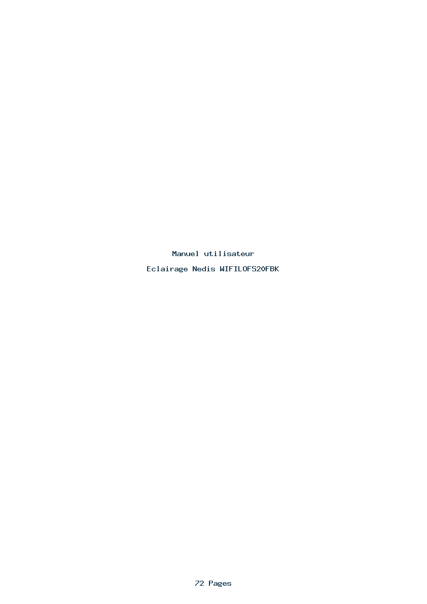 Page 1 de la notice Manuel utilisateur Nedis WIFILOFS20FBK