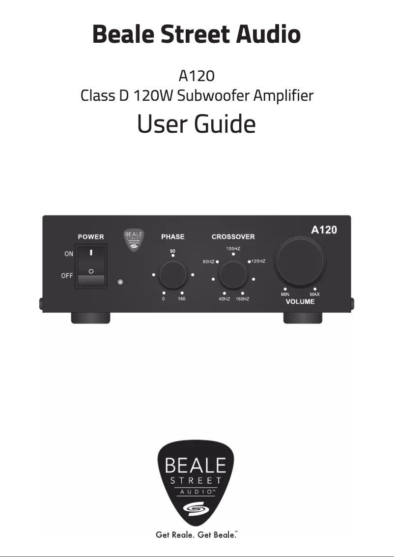 Page 1 de la notice Manuel utilisateur Beale A120