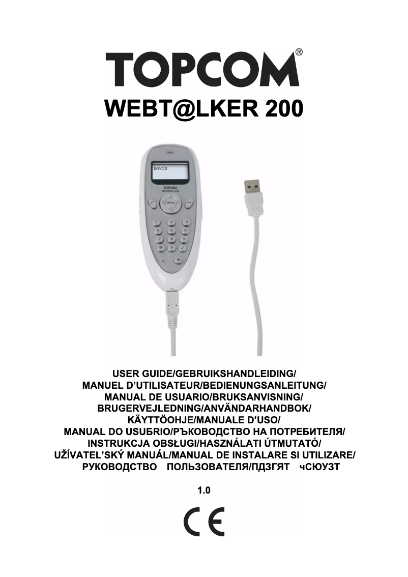 Image de la première page du manuel de l'appareil Webtalker 200 Travel