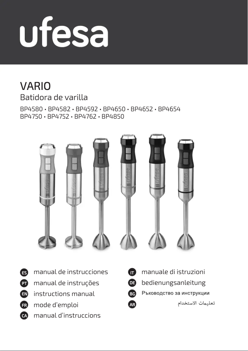 Page 1 de la notice Manuel utilisateur Ufesa Vario
