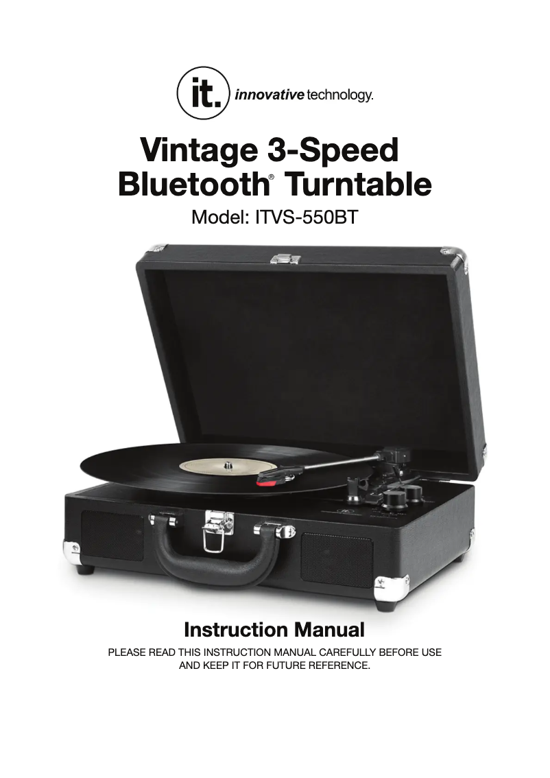 Page 1 de la notice Manuel utilisateur Victrola ITVS-550B
