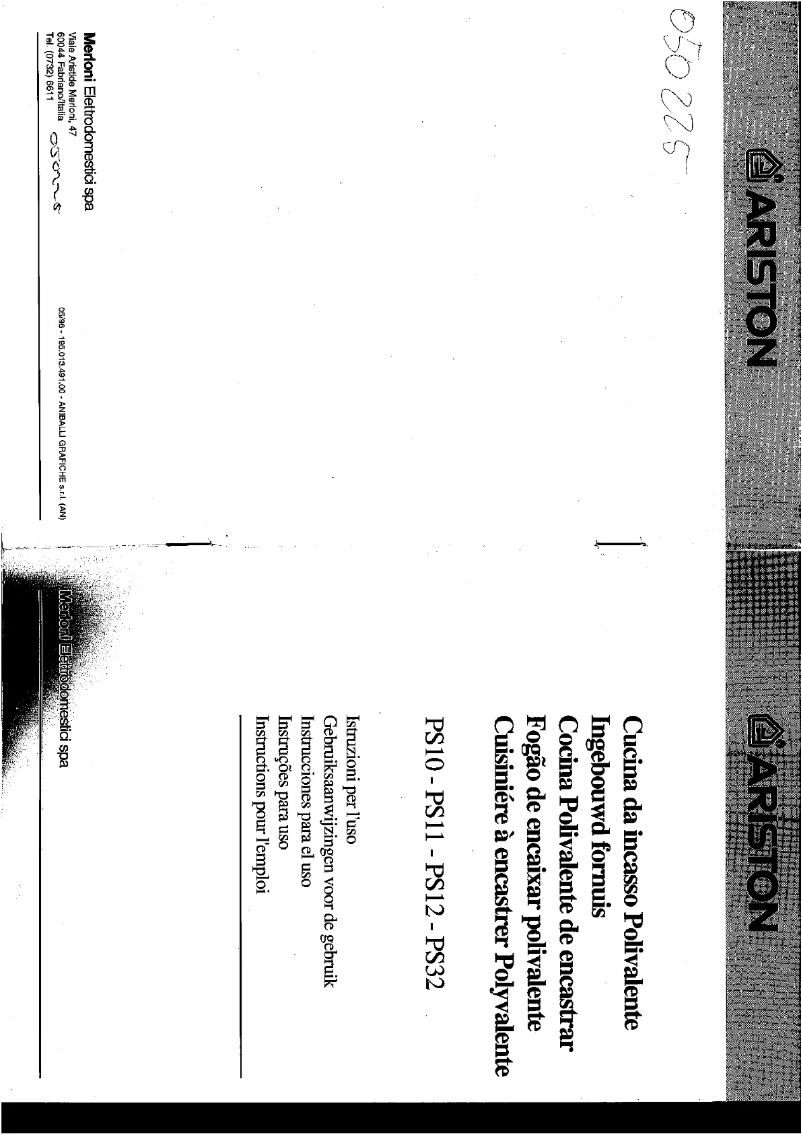 Page 1 de la notice Manuel utilisateur Ariston Thermo PS 10