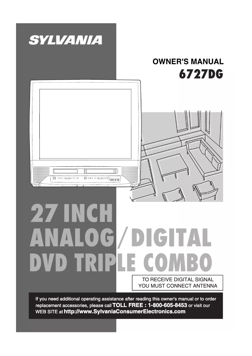 Page 1 of the manual User Manual Sylvania 6727DG