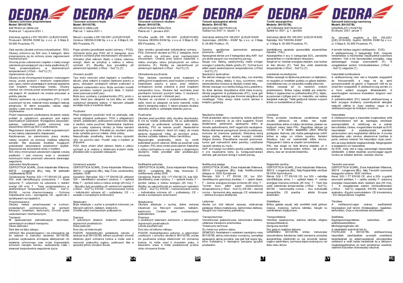 Page 1 de la notice Manuel utilisateur DEDRA BH1057BL