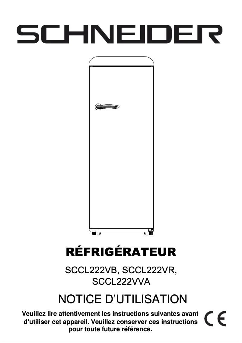 Page 1 de la notice Mode d'emploi Schneider SCCL222VCR