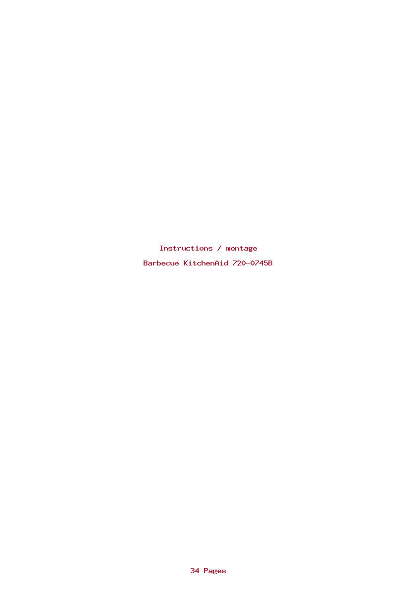 Page 1 de la notice Instructions / montage KitchenAid 720-0745B