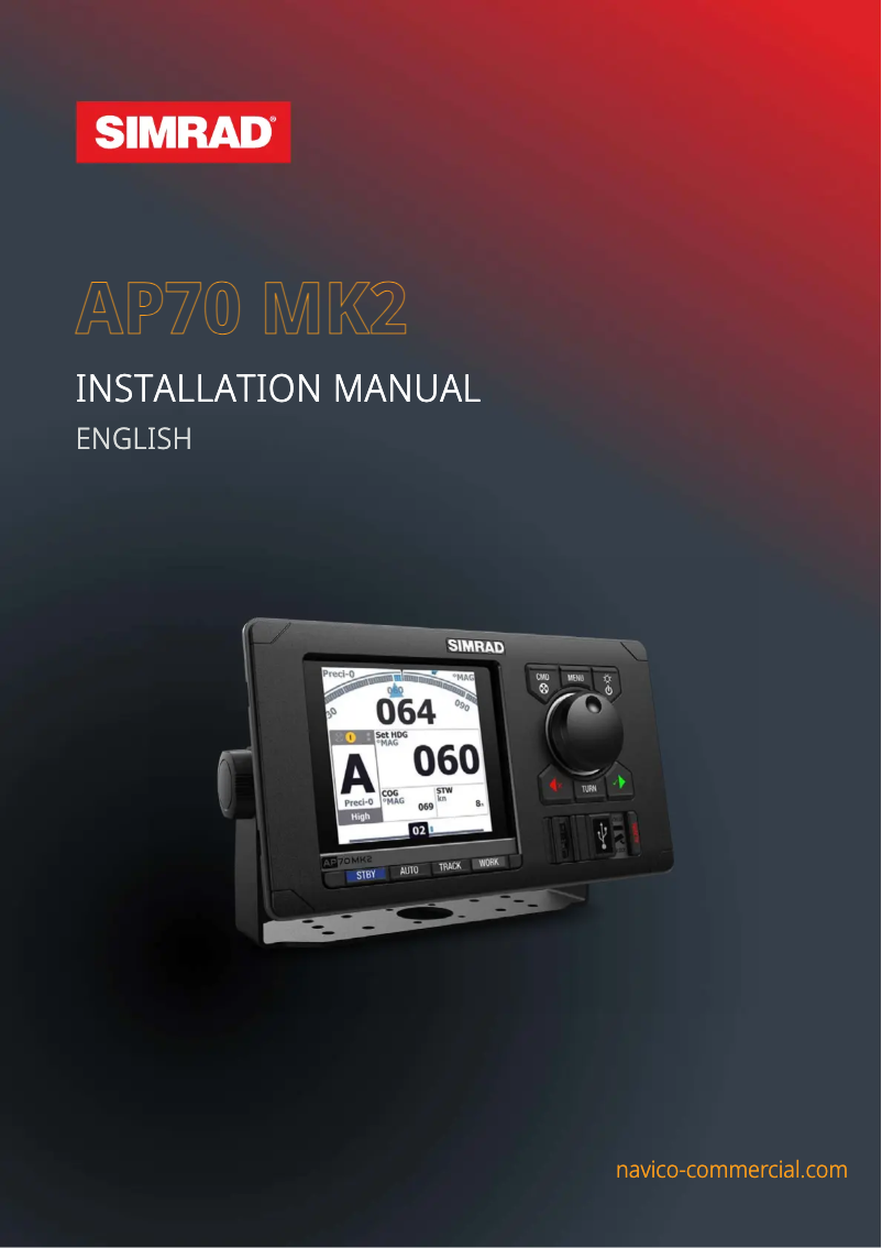 Page 1 de la notice Manuel utilisateur Simrad AP70 MK2