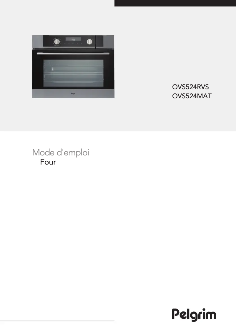 Page 1 de la notice Mode d'emploi Pelgrim OVS524MAT