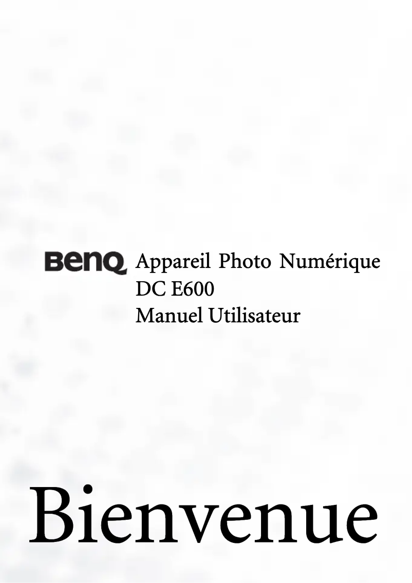 Page 1 de la notice Manuel utilisateur BenQ DC E600