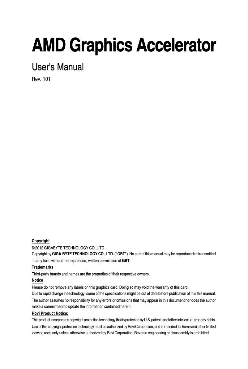 Página 1 del manual Manual de usuario Gigabyte GV-R777D5-1GD