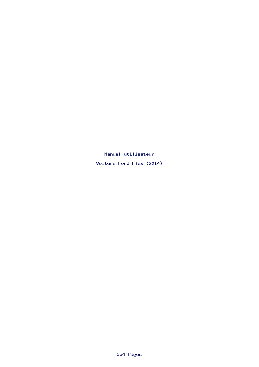 Page 1 de la notice Manuel utilisateur Ford Flex (2014)