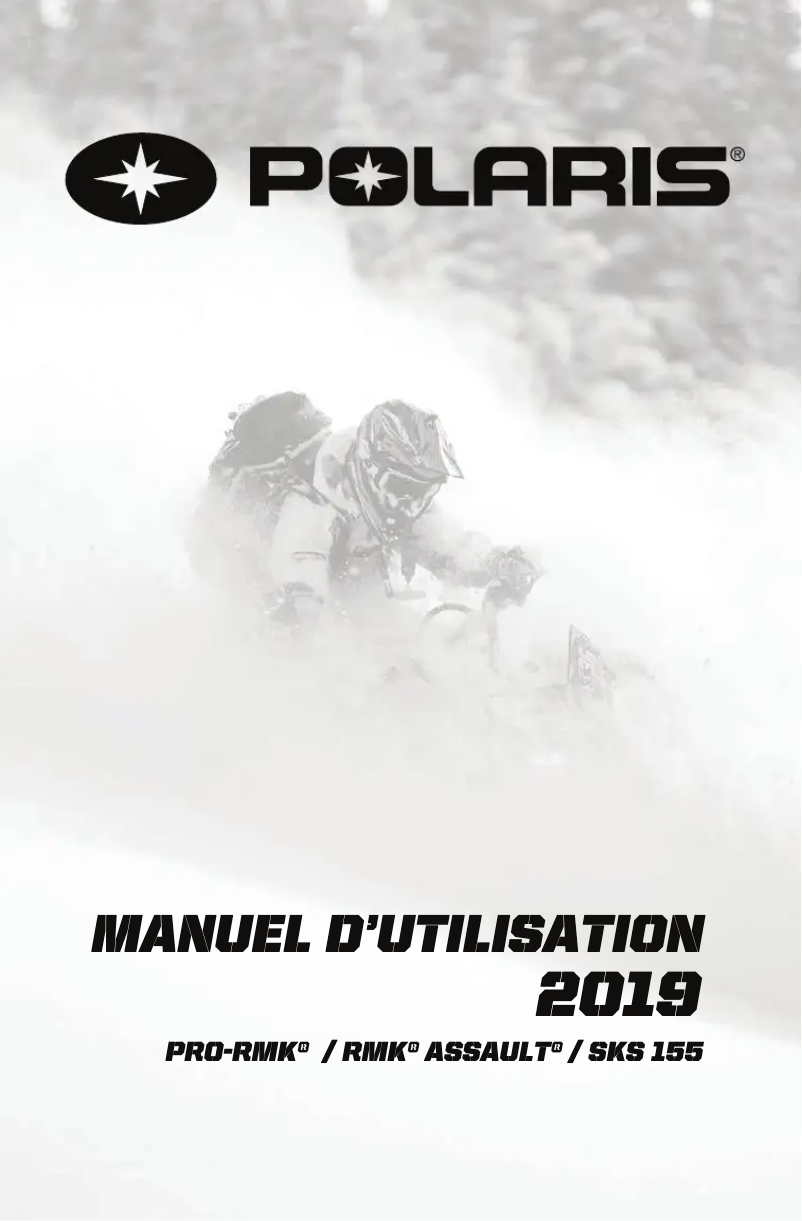 Page 1 de la notice Manuel utilisateur Polaris 800 RMK Assault 155 (2019)