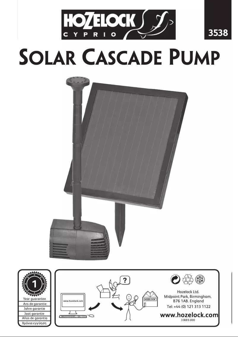 Page 1 de la notice Manuel utilisateur Hozelock 3538