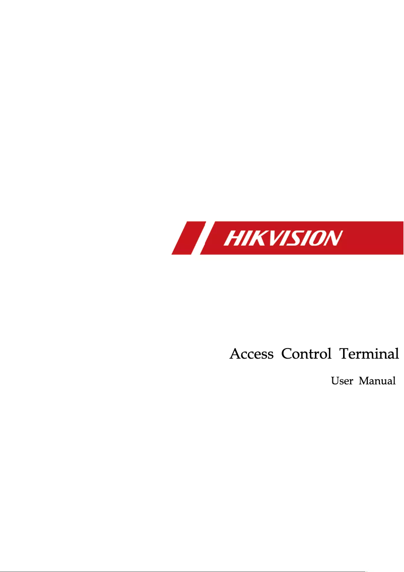 Page 1 de la notice Manuel utilisateur Hikvision DS-K1T802E