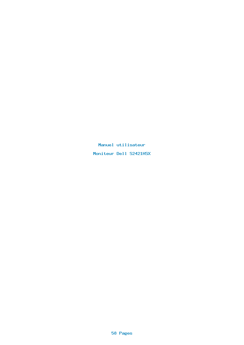 Page 1 de la notice Manuel utilisateur Dell S2421HSX
