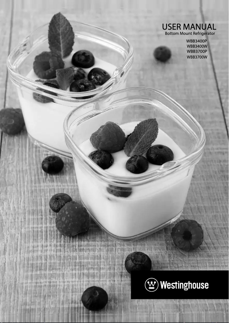 Page 1 de la notice Manuel utilisateur Westinghouse WBB3400PA