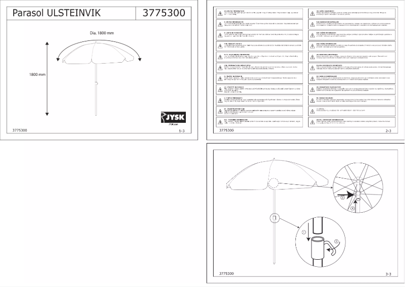 Page 1 de la notice Manuel utilisateur JYSK Ulsteinvik