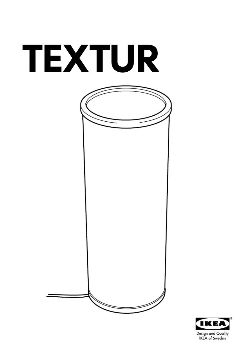 Page 1 de la notice Manuel utilisateur Ikea TEXTUR (Desk)