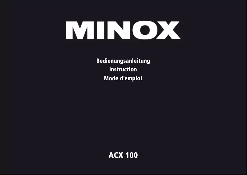 Page 1 de la notice Manuel utilisateur Minox ACX 101