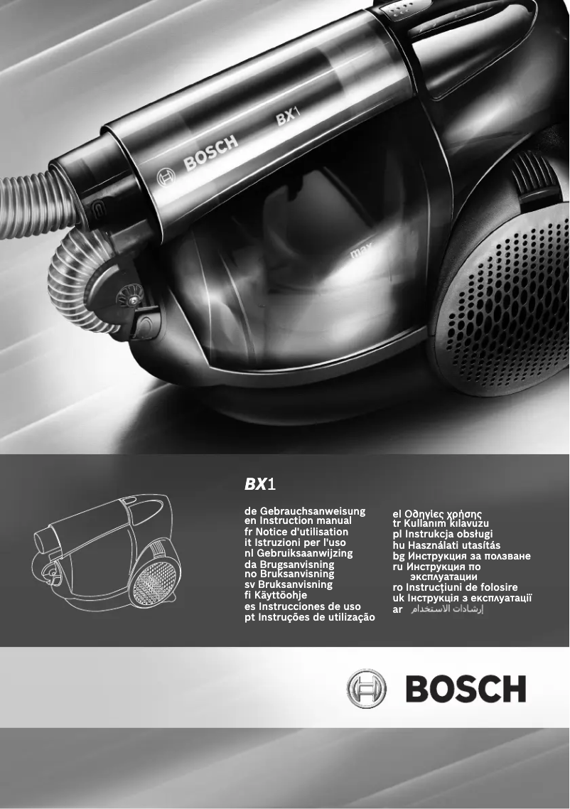 Page 1 de la notice Manuel utilisateur Bosch BX12101
