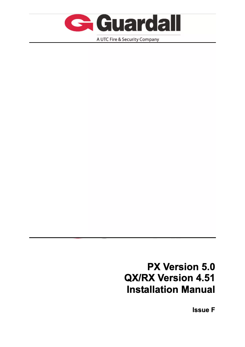 Página 1 del manual Manual de usuario Guardall QX