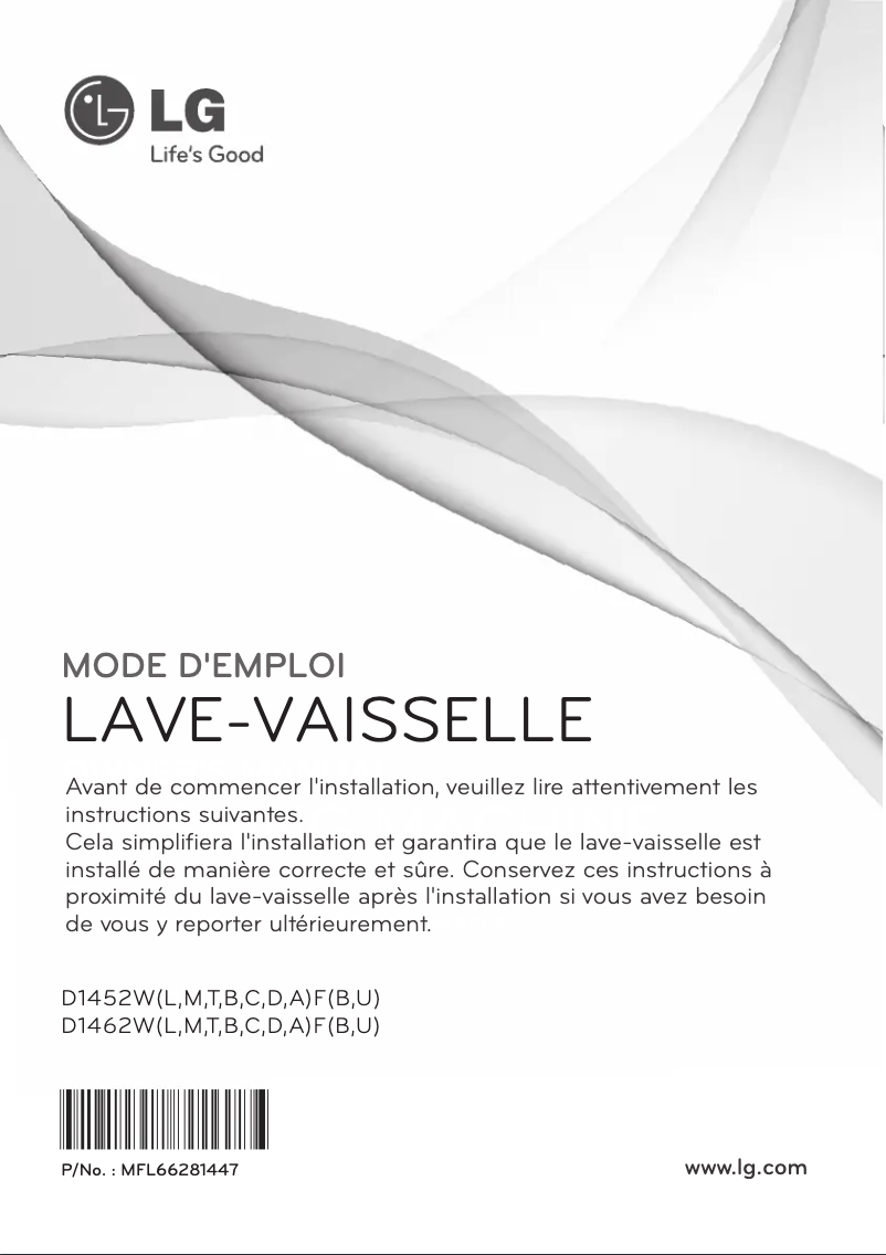 Page 1 de la notice Manuel utilisateur LG D1452MF