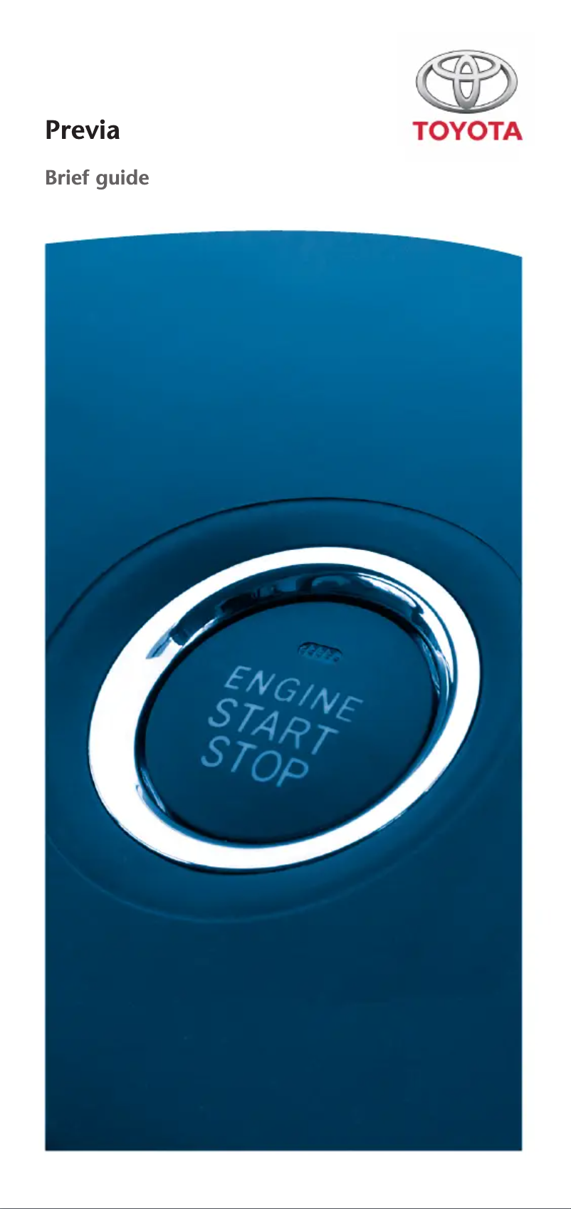 Page 1 de la notice Manuel utilisateur Toyota Previa (2000)