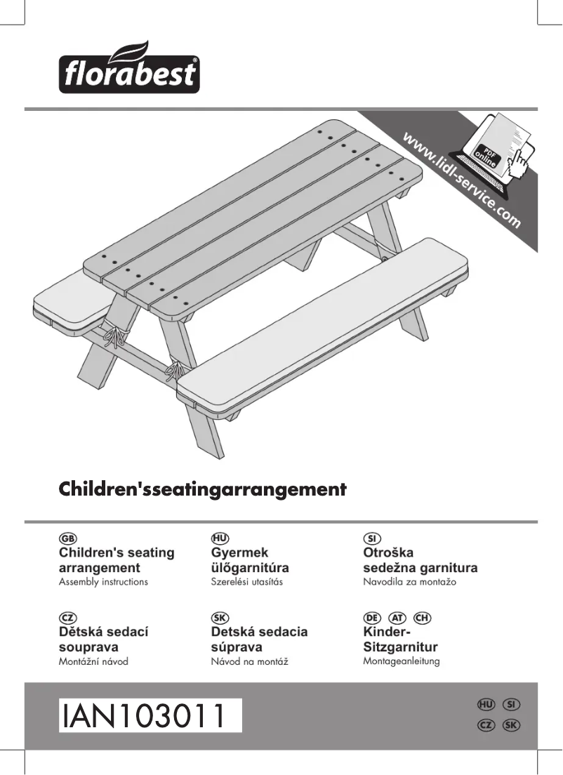 Page 1 de la notice Manuel utilisateur Florabest IAN 103011