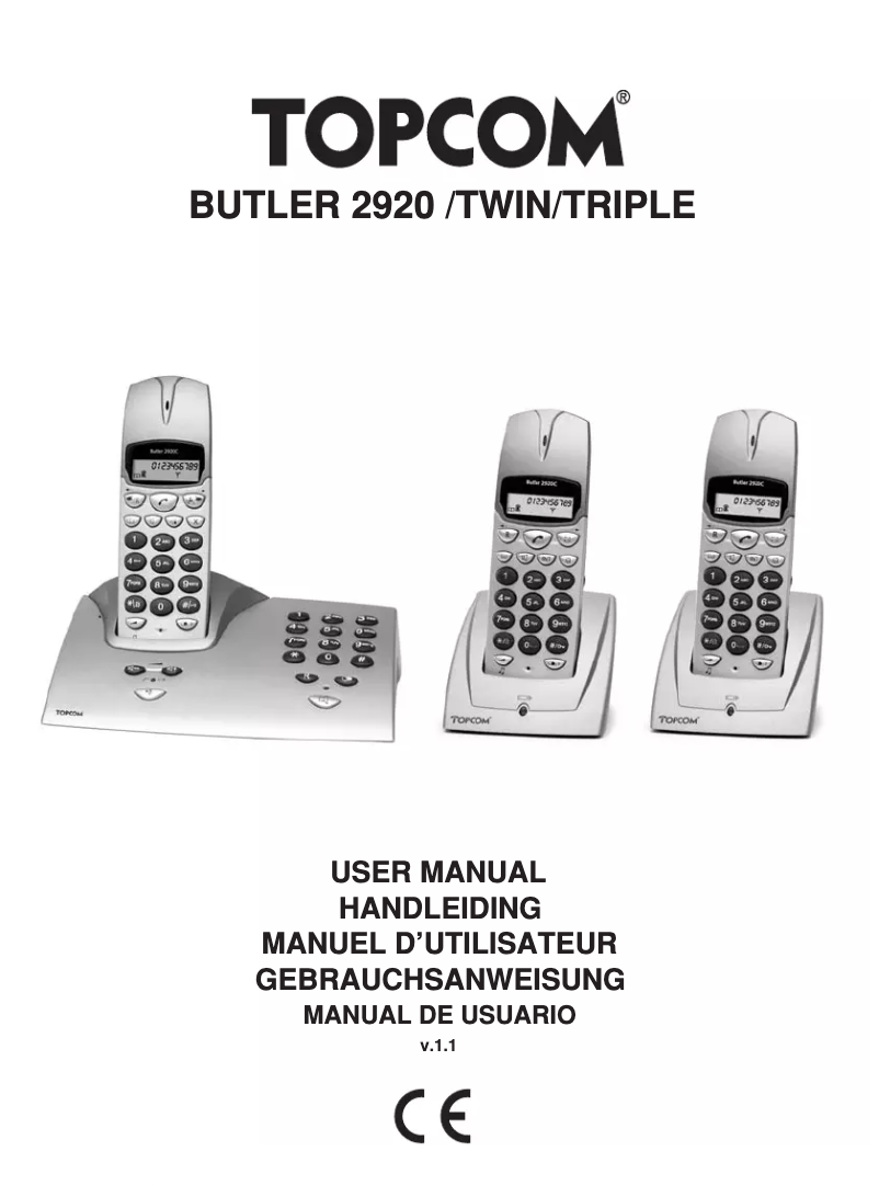 Image de la première page du manuel de l'appareil Butler 2920