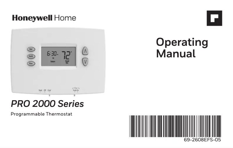 Page 1 de la notice Manuel utilisateur Honeywell TH2110DH1002/U